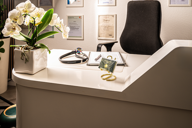 Tisch, Kosmetik, Stuhl, Blume, Orchidee 